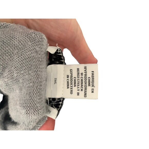 Rachel Zoe Pullover Sweater Cashmere Blend Gray Small Block Letters 'BLESSED' - Picture 7 of 7